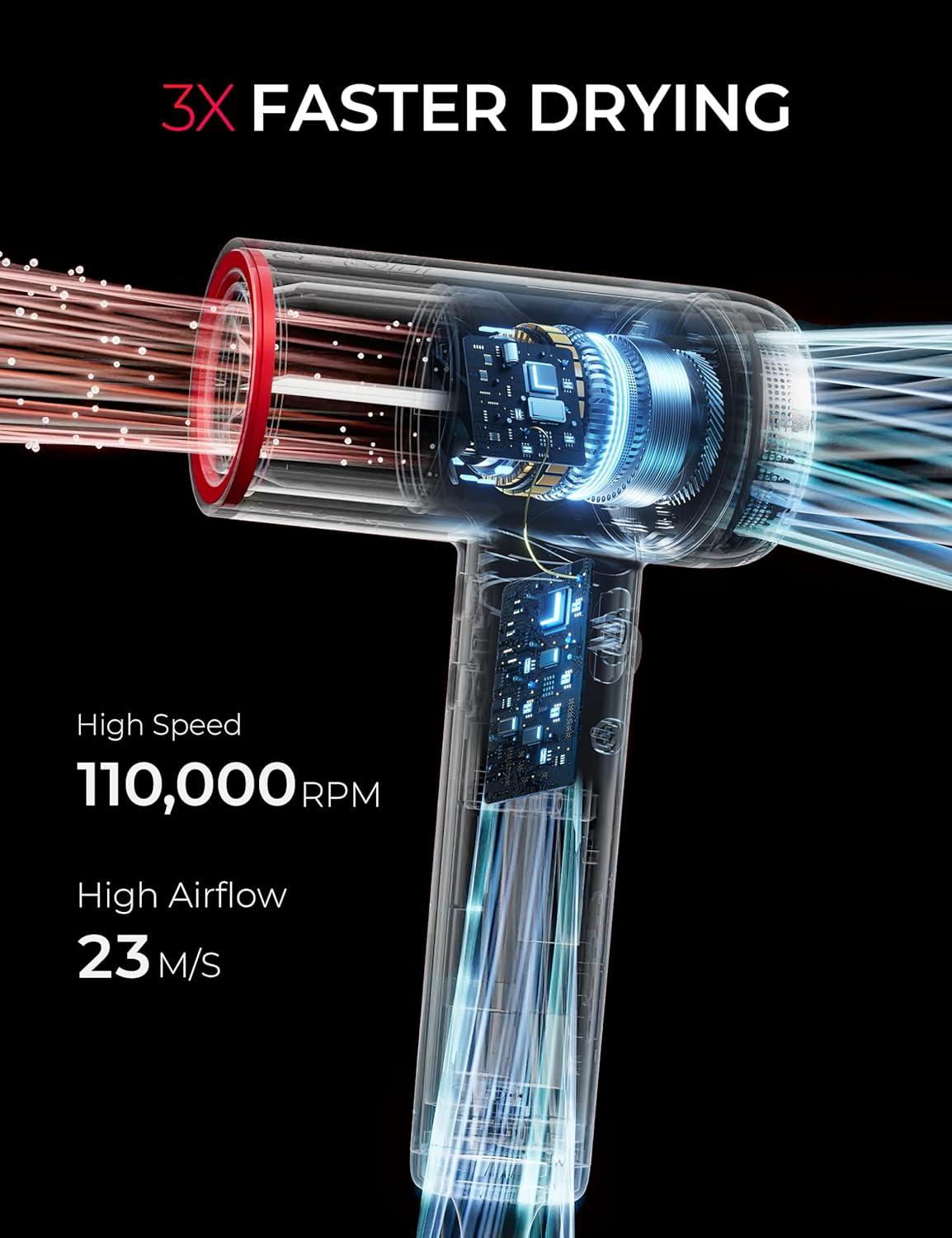 imageBundle Includes TYMO AIRHYPE Lite Hair Dryer x1 Diffuser Attachment x1 Concentrator x1