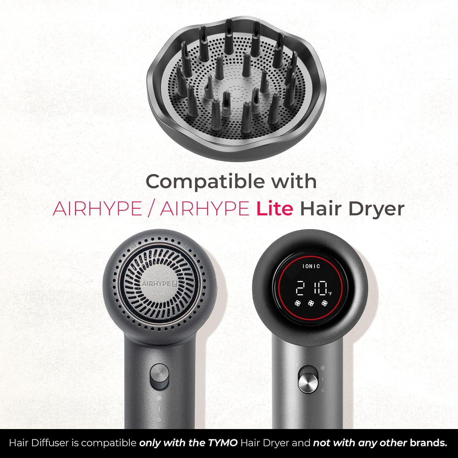 imageBundle Includes TYMO AIRHYPE Lite Hair Dryer x1 Diffuser Attachment x1 Concentrator x1