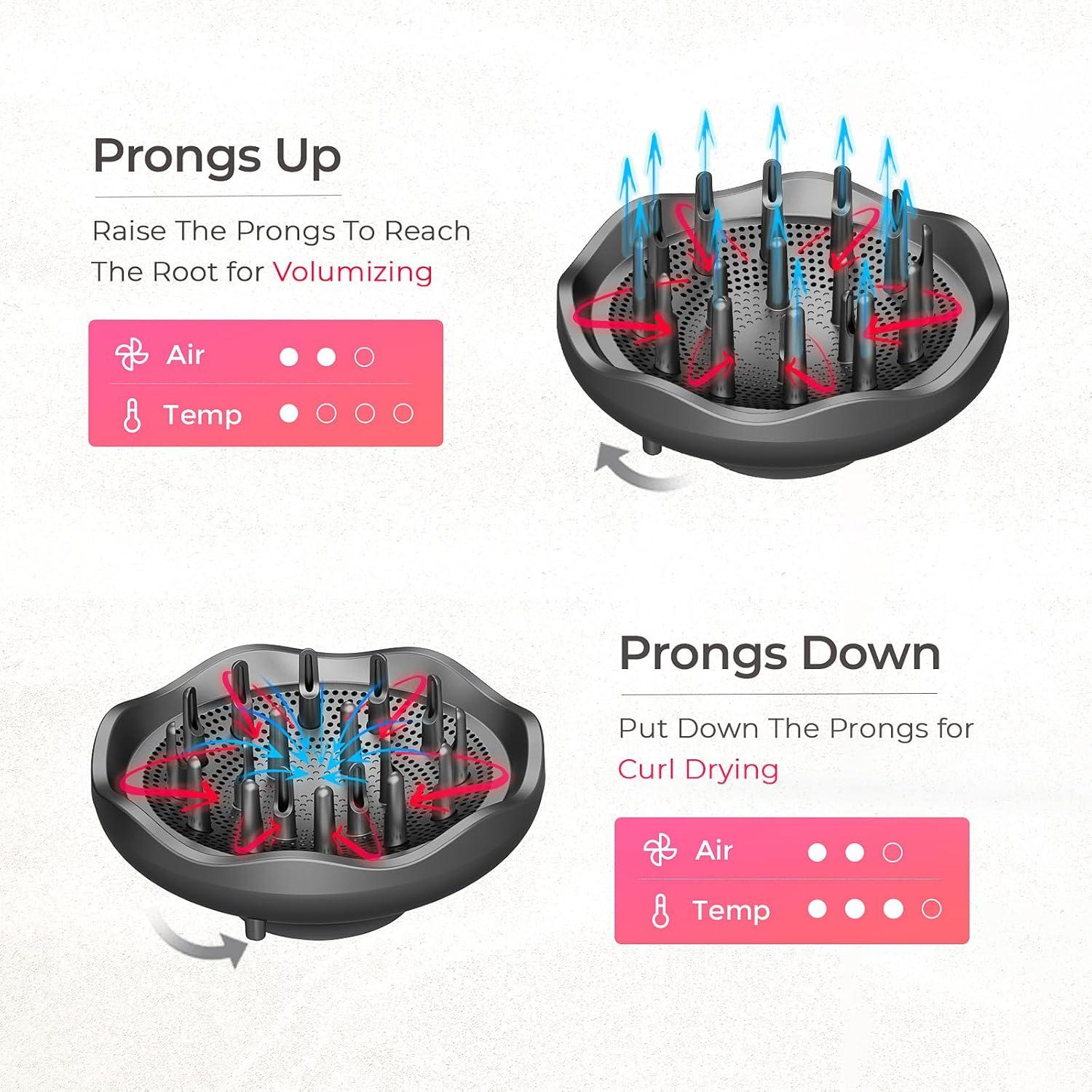 imageBundle Includes TYMO AIRHYPE Lite Hair Dryer x1 Diffuser Attachment x1 Concentrator x1