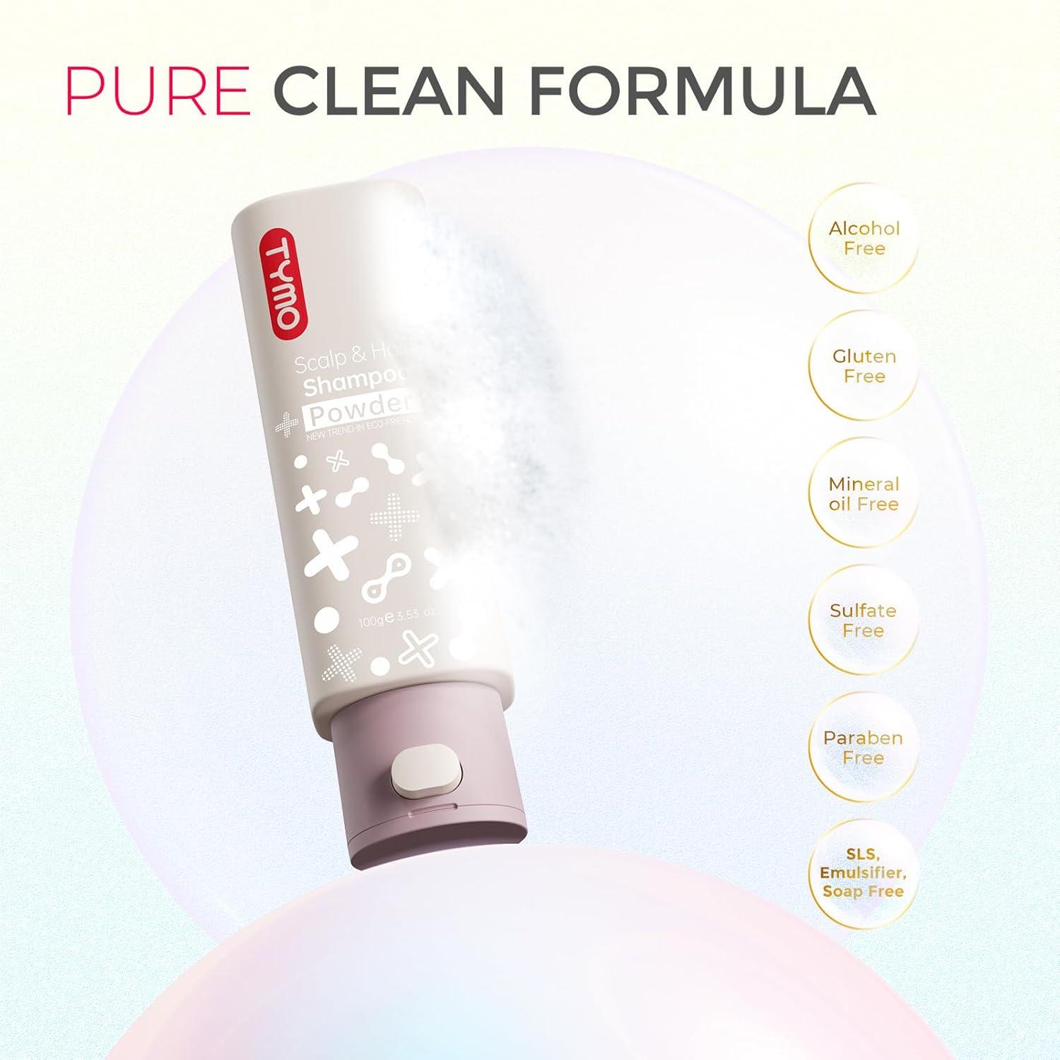 imageTYMO Clarifying Shampoo for Women Men Natural Formula Shampoo Powder for Deep Clean Nourishes for All Hair Types Sulfate Free Water Dissolve Wash Hair 35 Oz Volumizing amp Repair Argan Oil