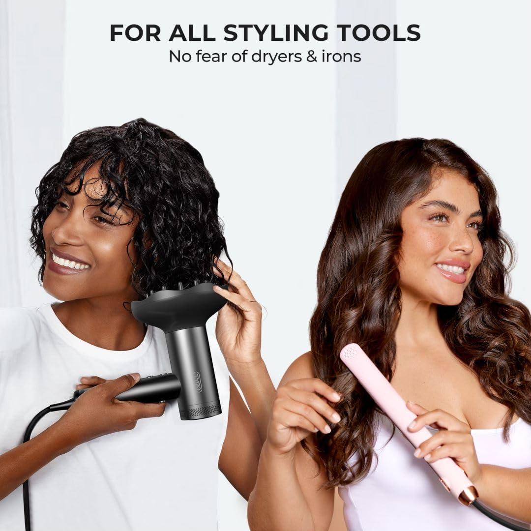 imageTYMO Heat Protectant Spray for Hair with Argan Oil for Styling Tools Heat Protection Spray to Smooth amp Hydrate Natural Clean Formulation Multibenefit Treatment Lightweight for All Hair Types169 Fl Oz Pack of 2