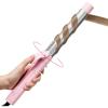 imageRotating Automatic Curling Iron for Beach Waves  TYMO Curling Wand for Long Hair Extra Long Barrel Ceramic Hair Curler for Women 40M Ionic amp Dual Voltage 5 Temps amp 30s Heatup 125 Inch PinkPink