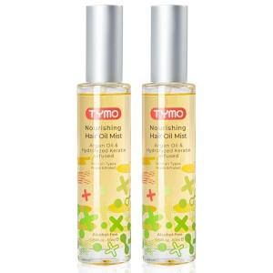 TYMO Argan Hair Oil Spray – Hydrating Natural 6 Blend Oil for Frizzy & Dry Hair, Organic Pure Formula, Daily Use for Hair, Smooth Damaged Ends, Olive Oil Infused, Add Shine(1.69 Fl Oz (Pack of 2))