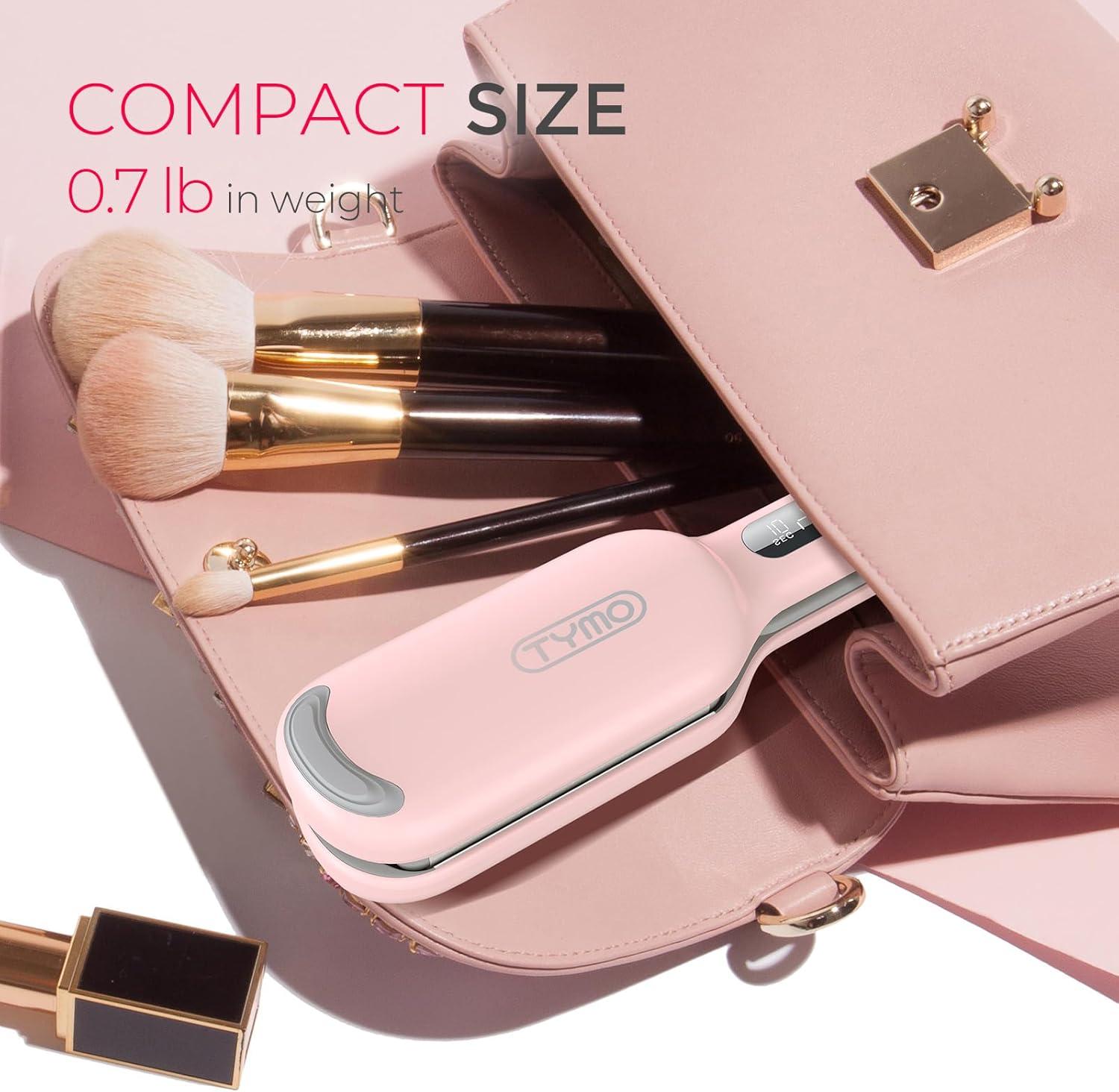 imageCurling Iron Hair Crimper Waver TYMO ROVY Beach Waves Curling Wand Ionic Deep Waver Hair Curler Tool with Ceramic 3 Barrel for Women Dual Voltage AntiScald Easy to Use Pink 1 InchPink