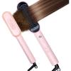 imageTYMO Ring Hair Straightener Brush  Hair Straightening Iron with Builtin Comb 20s Fast Heating amp 5 Temp Settings amp AntiScald Perfect for Professional Salon at Home Sakura PinkSakura Pink