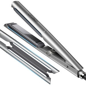TYMO FLAIGHT Holo New-Gen Flat Iron Hair Straightener and Curler 2 in 1, 1″ Long Ceramic Plates, 3X Smoother Glide, 2X Faster Styling with Less Damage, Ionic Straightener for Women, Metal Grey